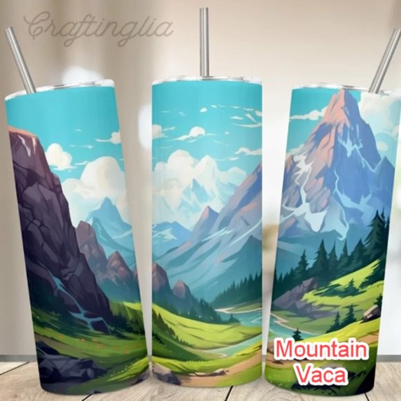 Cruise Ship or VACATION Tumbler - 20oz SS skinny tumbler & lid - CHOOSE … - Picture 3 of 5